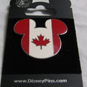 Walt Disney Pin 2006 Epcot World Mickey Mouse Head & Ears Canada Flag